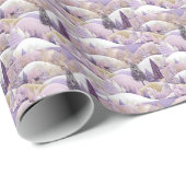 ラベンダークリスマスドリームラッピング紙 ラッピングペーパー (ロールコーナー)