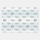 ラベンダークリスマスビレッジ ラッピングペーパーシート (正面)