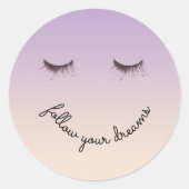 ラベンダークリームまつげ ラウンドシール (正面)