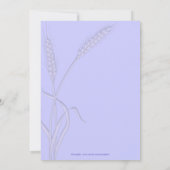 ラベンダークリームカントリームアウトドア 招待状 (裏面)