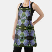 ラベンダークレマチスフラワートレリスパーソナライズされた エプロン (インサイチュ)