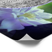 ラベンダークレマチスフラワー自分の写真を作成 ポスター (角)