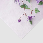 ラベンダークレマティスつる植物水彩 薄葉紙 (詳細)