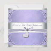 ラベンダークロスガールズパープルファーストコミューン 招待状 (正面)