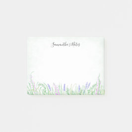 ラベンダーグラス素朴グリーン春水彩 ポストイット