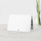 ラベンダーグラデーションパープルシルバーカスタムウェディングフォト サンキューカード (裏面)