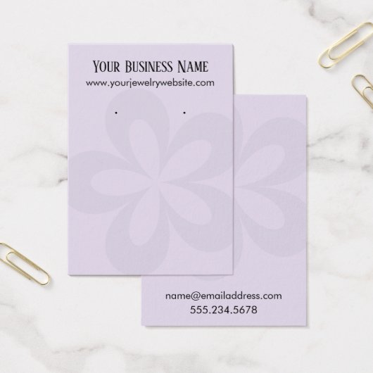 ラベンダーグラフィックフラワー1イヤリングホルダーディスプレイ (オフィス)