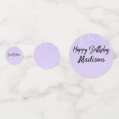 ラベンダーグリッタースウィート16フォトスパークル紙吹雪 コンフェッティ (裏面)