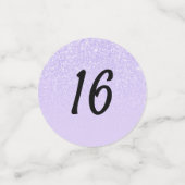 ラベンダーグリッタースウィート16フォトスパークル紙吹雪 コンフェッティ (スモール正面)