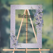 ラベンダーグリッターワイルドフラワーフローラへようこそ アクリルサイン (ニュートラル)