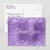ラベンダーグリッター スウィート16 サンクス ポストカード (正面/裏面)