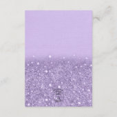 ラベンダーグリッター モダンウェディング 詳細 エンクロージャーカード (裏面)