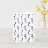 ラベンダーグリーティングカードホワイトパターン カード (黄色い花)