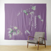 ラベンダーグリーンブライダルシャワー写真の背景 タペストリー (インサイチュ(横))