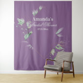 ラベンダーグリーンブライダルシャワー写真の背景 タペストリー (インサイチュ)