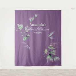 ラベンダーグリーンブライダルシャワー写真の背景 タペストリー