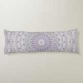 ラベンダーグリーンマンダラパターンデザイン ボディピロー (裏面)