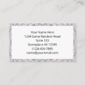 ラベンダーグリーンマンダラパターンデザイン 名刺 (裏面)