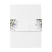 ラベンダーグリーンリーのミニマルなスクリプト 招待状ベリーバンド (裏面例)