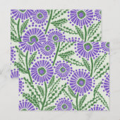 ラベンダーグリーン及びホワイトブロックプリント ポストカード (正面/裏面)