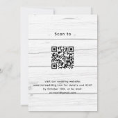ラベンダーグリーン白木QRコードウェディング 招待状 (裏面)