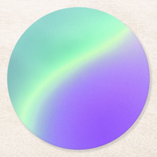 ラベンダーグリーン紙コースター ラウンドペーパーコースター (正面)