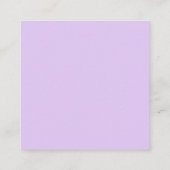 ラベンダーグリーンQRコードウェディングRSVP エンクロージャーカード (裏面)