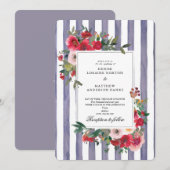 ラベンダーグレイの結婚式招待状 招待状 (正面/裏面)