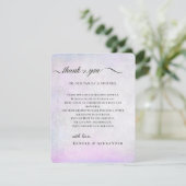 ラベンダーグレイ披露宴テーブルサンキュー サンキューカード (スタンド正面)