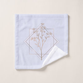 ラベンダーグレーとゴールデンフローラデザイン バスタオルセット