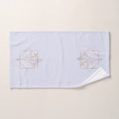 ラベンダーグレーとゴールデンフローラデザイン バスタオルセット (ハンドタオル)