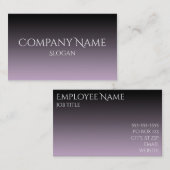 ラベンダーグレーと黒グラデーション色 名刺 (正面/裏面)