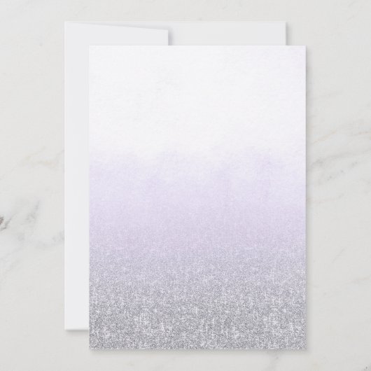 ラベンダーグレーウォーターカラー結婚式招待状 招待状 (裏面)