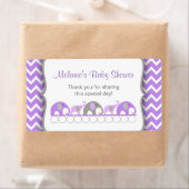 ラベンダーグレーエレファントパレード水ボトルラベル ラベル (インサイチュ)