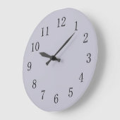 ラベンダーグレーカ無地のラー ラージ壁時計 (傾斜)