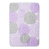 ラベンダーグレーダリアスフローラ花 バスマット (正面縦)