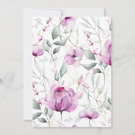 ラベンダーグレーフローラバイブル聖書聖書聖書聖書聖書通結婚信徒 招待状 (裏面)