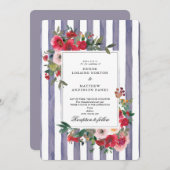 ラベンダーグレー結婚式招待状 招待状 (正面/裏面)