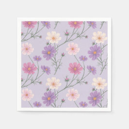 ラベンダーコスモスフラワーカクテル スタンダードカクテルナプキン