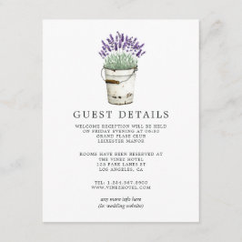 ラベンダーコテージ シック ウェディング ゲスト 詳細 エンクロージャーカード