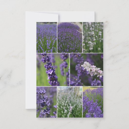 ラベンダーコラージュ2 ノートカード (正面)