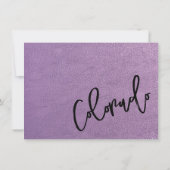 ラベンダーコロラドパスポートサンキューカード サンキューカード (裏面)