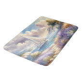 ラベンダーコーストシルボートウォーターカラーシーン バスマット (アングル)