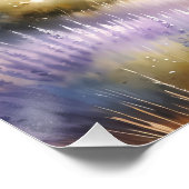 ラベンダーコーストシルボートウォーターカラーシーン ポスター (コーナー)