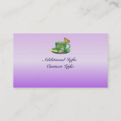 ラベンダーコーヒーカップ名刺2 名刺 (裏面)