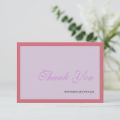 ラベンダーコーラル結婚ズサンキューカード サンキューカード (スタンド正面)
