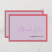 ラベンダーコーラル結婚ズサンキューカード サンキューカード (正面/裏面)