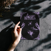 ラベンダーゴシックな魔女のハロウィンフラット招待状 招待状