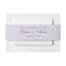 ラベンダーゴールデンウォーターカラーフローラ 招待状ベリーバンド