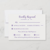 ラベンダーゴールデンウォーター色フローラRSVPカード サンキューカード (裏面)